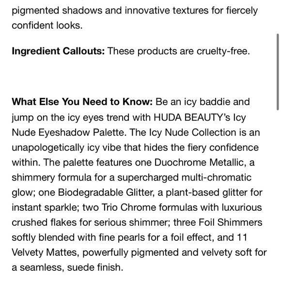 HUDA BEAUTY Icy Nude Palette with Pink and Gold Hues - Picture 6 of 8